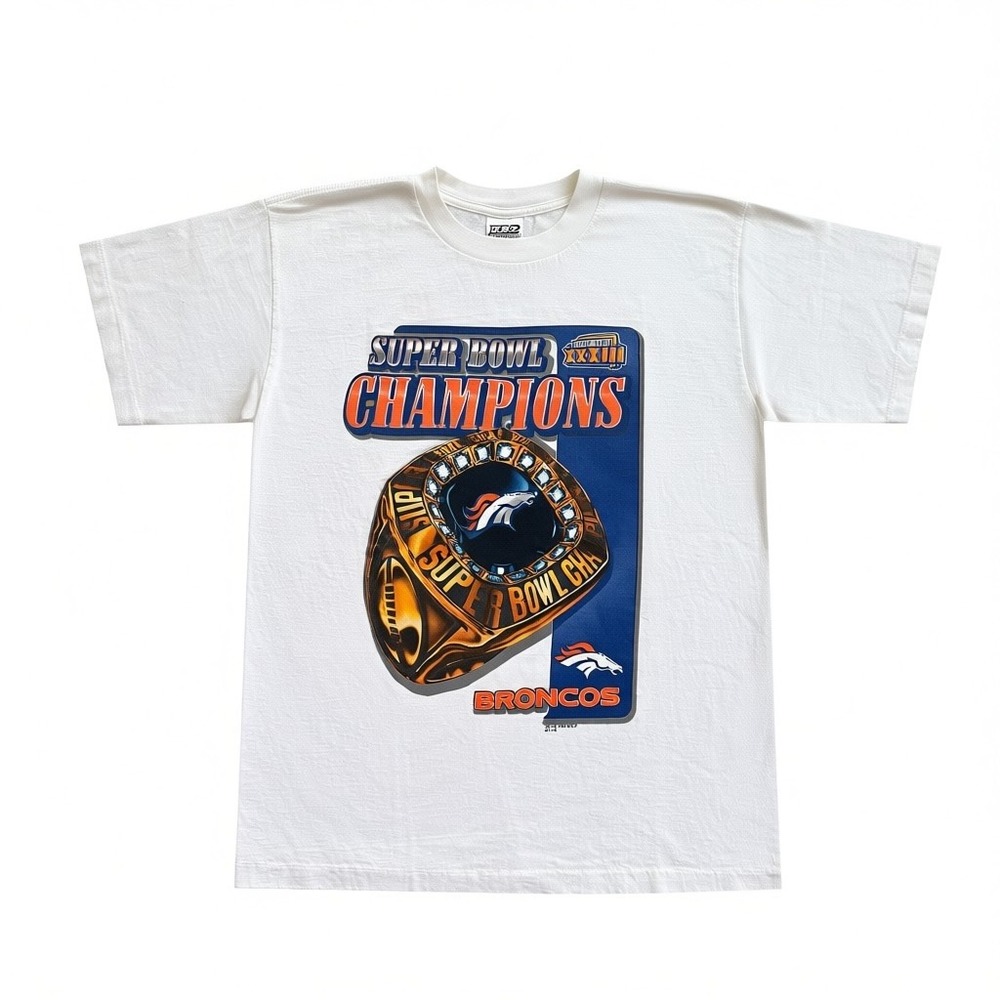 Vintage 1999 Denver Broncos Super Bowl XXXIII Champions TShirt Big Ball Sports L